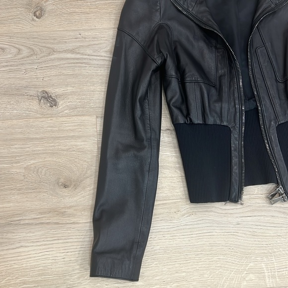 GIULIANA TESO DESIGNER LEATHER JACKET. SIZE 40 which size small. - Picture 4 of 16